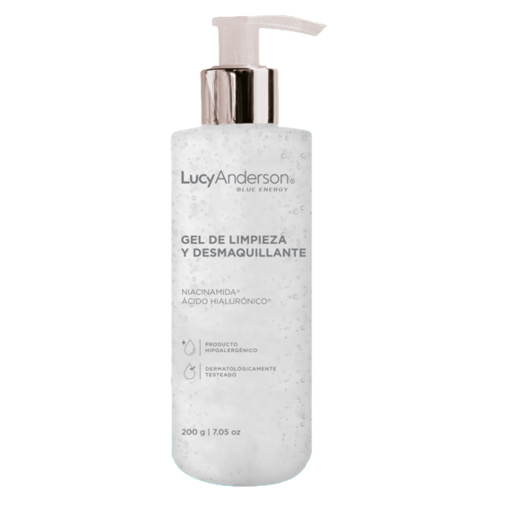 LUCY ANDERSON GEL DE LIMPIEZA Y DEMAQUILLANTE CON NIACINAMIDA X 200 ML.